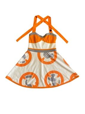 Star Wars BB8 White and Orange Dress | Size Large